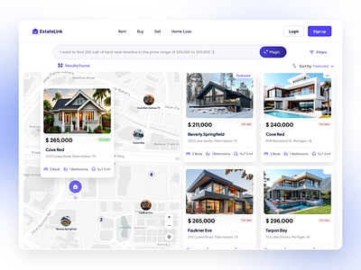 Real Estate Listing Filter ai property dashboard designinspiration filter filterdesign interactiveui modern ui property ai property filter property listing real estate real estate ai ui design web design