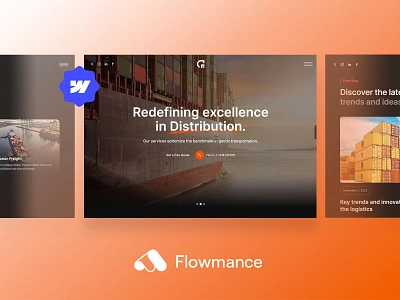 🎨 Upgrade Your Transport Business with Distribution agency template design illustration template webflow webflow template webflowtemplate websitedesign