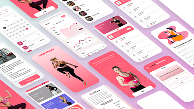 Fitness Mobile App UI application figma fitness mobileapp ui uiux ux