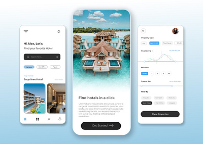 Hotel Booking App branding design graphic design logo ui ux