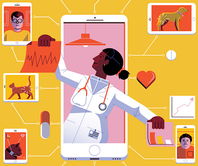 Clinic Innovation Guide colour design editorial editorial illustration illustration print veterinary