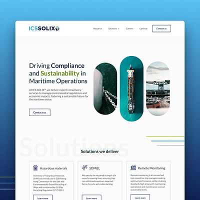 Landing page consulting homepage landing page landing page design maritime ui ui design user interface web design website website design