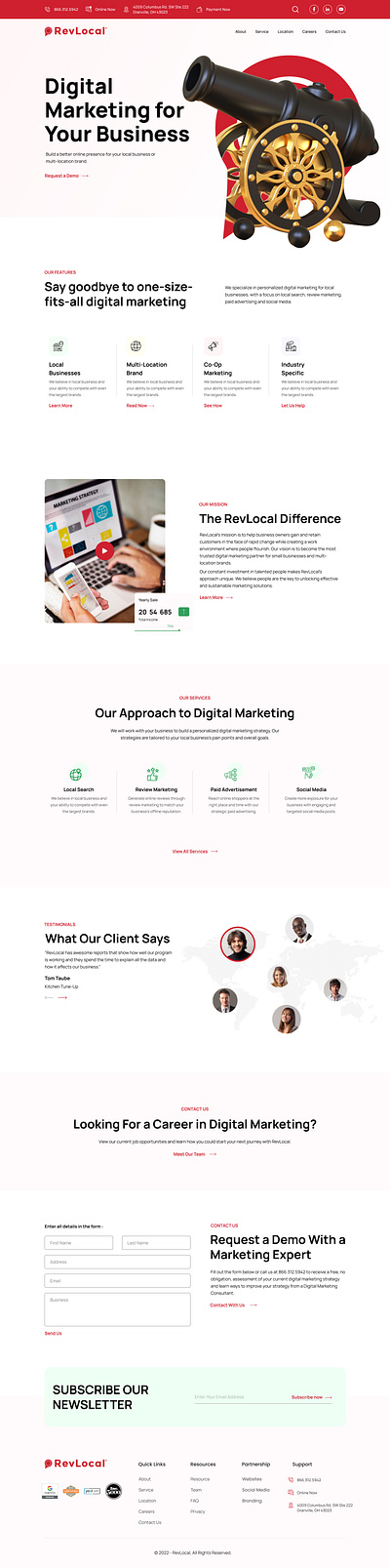 Revlocal: A Digital Marketing business design typography ui ux