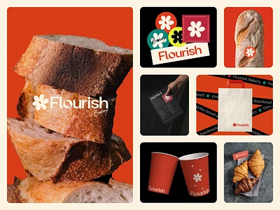 Flourish - Bakery Brand Identity Animation animation bakery bakery logo brand brand identity branding design elegant flower graphic design logo logo animation logo design logo motion logo visual modern motion graphics orange vector vektora