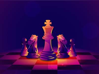 Chess illustration chess digital art flat graphic design illustration vector