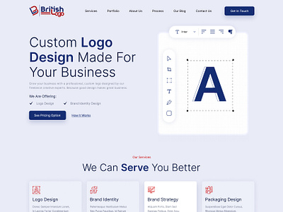 British Logo: A company to create a custom Logo design logo typography ui ux