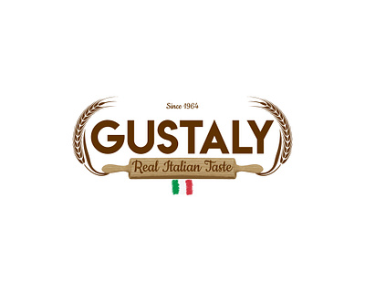 Italian food logo bakery logo food logo gustaly logo italian cuisine company logo italian cuisine logo italian flag logo italian food company logo italian food logo italian restaurant logo restaurant logo rolling pin logo wheat logo