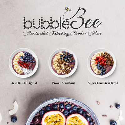 Bubble Bee Acia Bowl Promotion banner design advertisement advertising branding design graphic design graphics promotion promotion banner