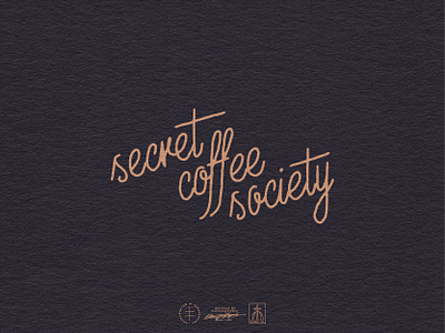 Secret Coffee Society Wordmark brand design brand identity branding branding design font hand drawn hand lettering handlettering identity design lettering logo logo design logotype script typeface typographic typography vintage visual identity wordmark