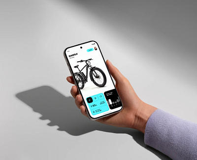 Damoji e-bike app app bicycle bike cycling damoji daniel design e bike olah phone product screen ui ux uxui