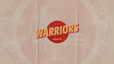 Retro NBA Warriors branding graphic design logo motion graphics