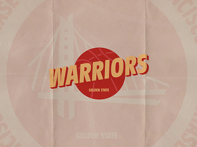 Retro NBA Warriors branding graphic design logo motion graphics