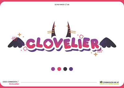 [Vtuber] Clovelier Logo & Icon Design graphic design icon icon design logo logo commission logo design vtuber vtuber logo