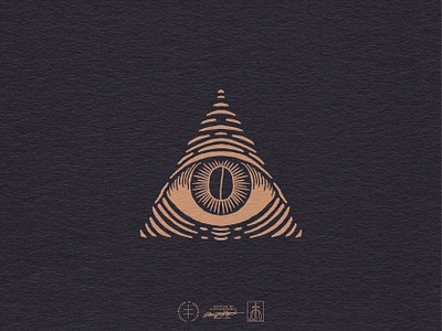 Secret Coffee Society Pictorial Mark antique brand design brand identity branding branding design clean coffee dark esoteric eye hand drawn identity design logo logo design minimal mystery pyramid secret vintage visual identity