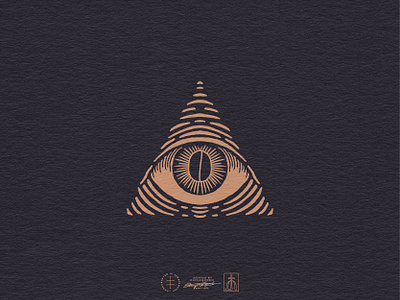 Secret Coffee Society Pictorial Mark antique brand design brand identity branding branding design clean coffee dark esoteric eye hand drawn identity design logo logo design minimal mystery pyramid secret vintage visual identity