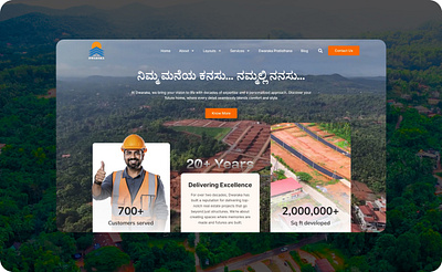 Dwaraka Constructions - Web Design app design graphic design landing page ui web design