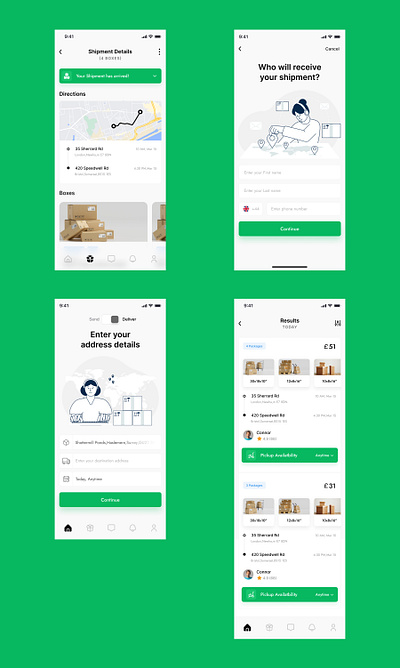 An app to get all your shipment details app design graphic design typography ui ux