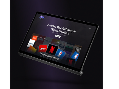 Invader: Your Gateway to Digital Frontiers 🚀 design figma landing page mobile design responsive design ui ui ux design website design