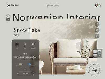 Nordvic - Minimalist Interior Design Website architecture decor design furniture design home interior design landing page modern room ui ux website design