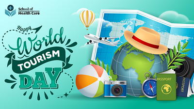 World Tourism Day Post Design app branding design graphic design illustration logo typography ui ux vector