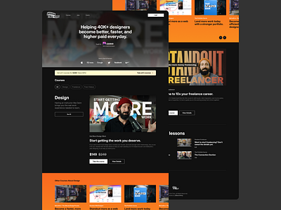 Design Full-Time Website - Concept course home page ui ux web design website