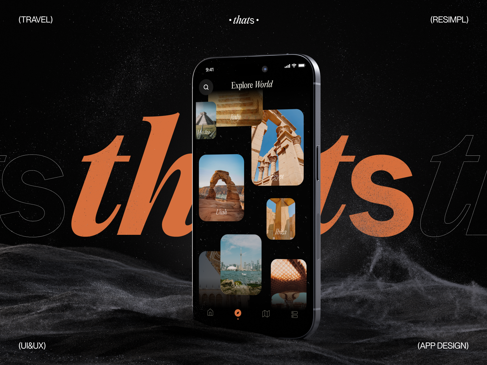 Example of Thats – Your Personal Travel Planner App UI/UX Design