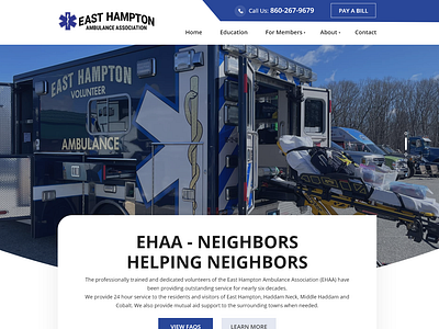 East Hampton: Ambulance Association design typography ui ux