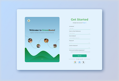 #DailyUI 001 - Volunteer Sign-Up Page Design daily ui dailyui graphic design sign up page sign up page design ui