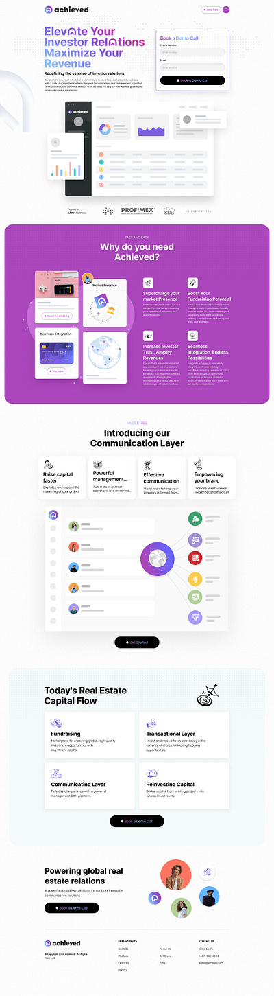 achieved: Maximise your Revenue with better Investors. design typography ui ux