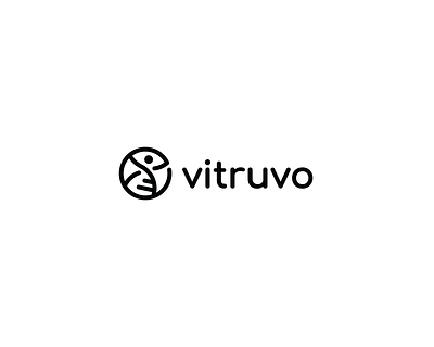 vitruvo branding dna graphic design icon logo vitruvian man