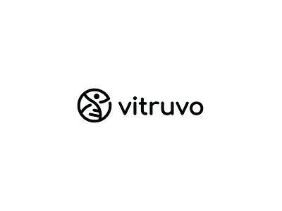 vitruvo branding dna graphic design icon logo vitruvian man