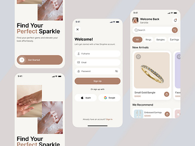 Jewelry App app design commerce fashion app fashion app design fashion e commerce app design jewellery store jewelry android app jewelry app jewelry app design jewelry app ui mobile app mobile design online jewelry shop app design oripio product design