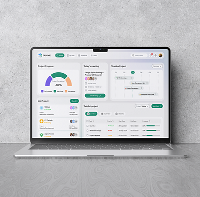 TASKME Dashboard Project 💻 chart dashboard project saas table task ui ux website