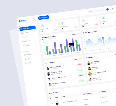 HR Management Dashboard app design typography ui ux