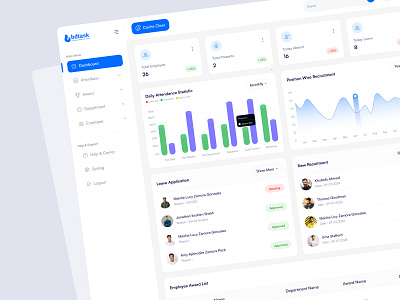 HR Management Dashboard app design typography ui ux