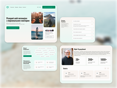Mentor / Coach Personal Landing Page bento landing mentor personal coach prototype ui user interface ux website