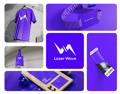 Lazerwave Logo & Visual Identity Project brand brand identity branding design graphic design identity illustration logo logo design visual identity