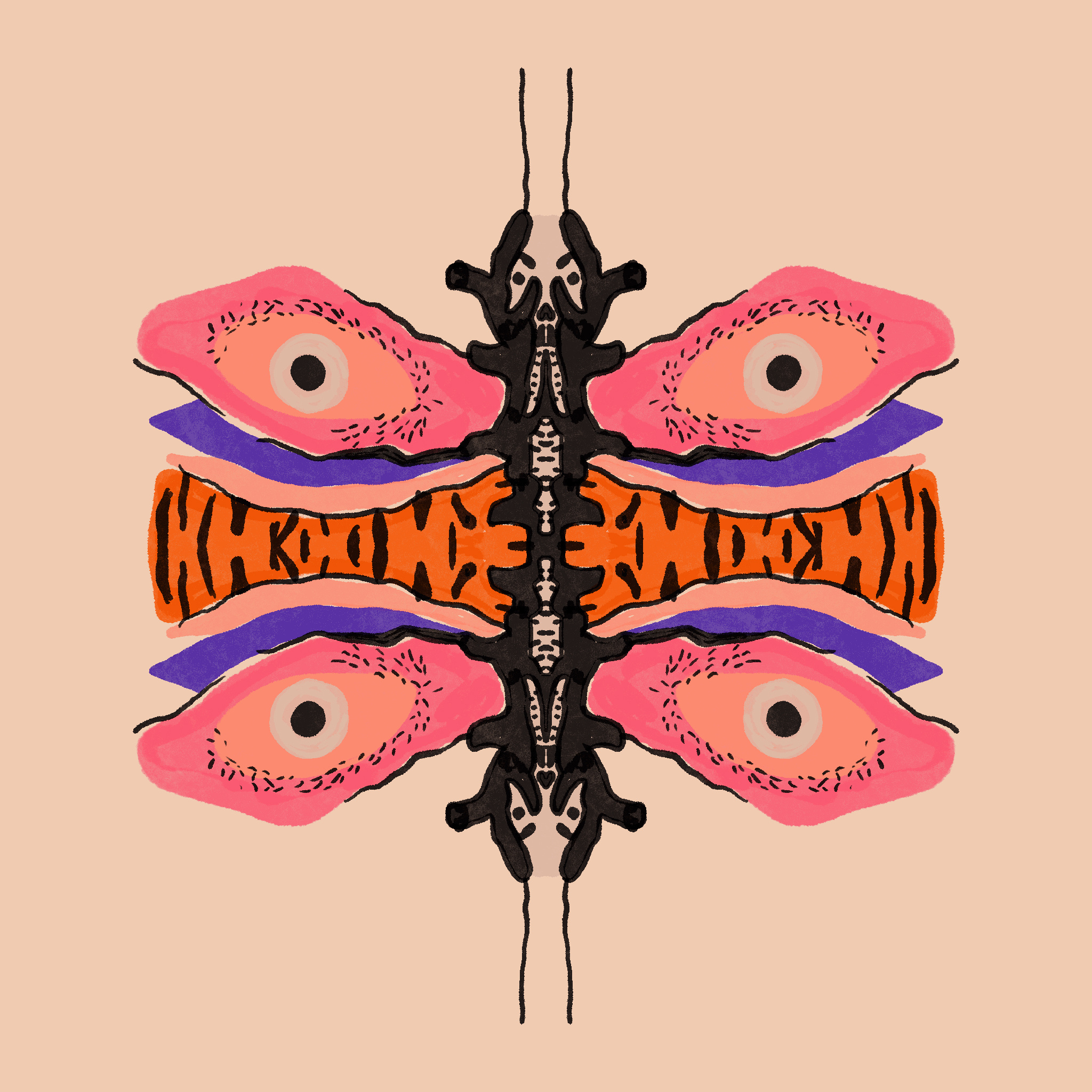 The Rorschach Moth animation flipbook moth risograph rorschah