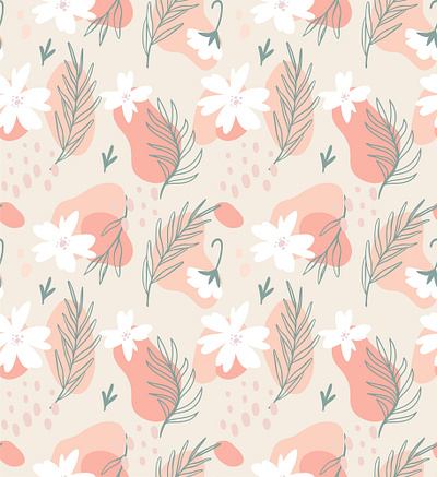 Boho floral pattern design design fabric graphic design illustratio print design