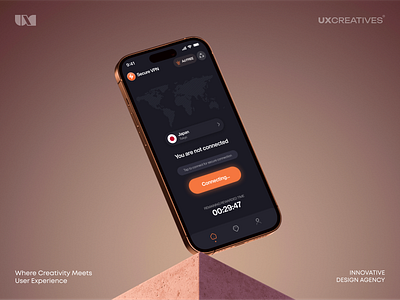 VPN Mobile App Design branding graphic design interactive design ui user interface userexperience uxdesign vpn vpn app design