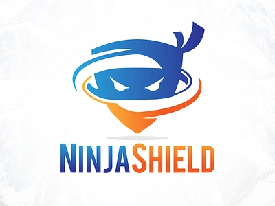 Catch The Thief Ninja Shield Security Logo Design copyright cyber house logo design ninja shield technology