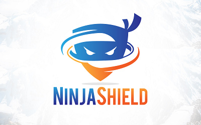 Catch The Thief Ninja Shield Security Logo Design copyright cyber house logo design ninja shield technology