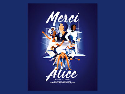 Alice Milliat Poster for a Book alice milliat athlete book boxe fencing french graphic design illustrator journalists olympic and paralympic medalists olympicgames paris2025 pioneer ski sport suzannelenglen tennis tenniswoman vector women