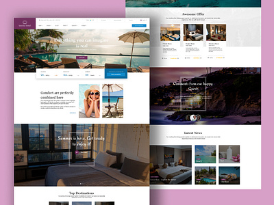 Sunrise Hotel UI Design figma landing page mobileapp prototype ui webpage