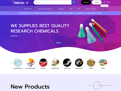 TRRCSH: Website Design For Research Chemical Suppliers branding logo ui ux website design