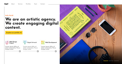 TNT Digital Agency figma landing page ui uiux design