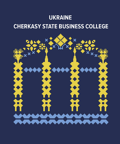 Ukraine Cherkasy State Business College brand folk art graphic design shopper ukraine vyshyvanka