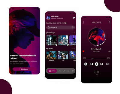 Music app app figma music ui ux