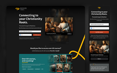 IBC - self service funnel LP biblical studies lead ui ux uxui design web