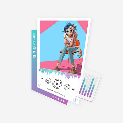 Hype4 UI #2 card hype4 modern music player ui